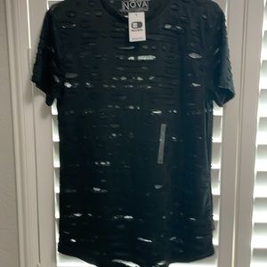 Buckle Black Distressed Men’s T-Shirt XS